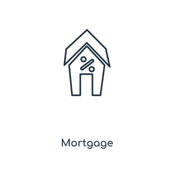 mortgage icon in trendy design style. mortgage icon isolated on white background. mortgage vector icon simple and modern flat symbol for web site, mobile, logo, app, UI. mortgage icon vector illustration, EPS10. - Vector, Image