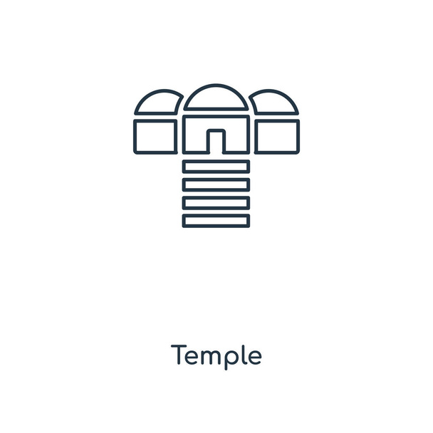 トレンディなデザイン スタイルの寺院アイコン。寺のアイコンが白い背景で隔離。寺の web サイト、携帯、ロゴ、アプリ、ベクトル アイコン シンプルでモダンなフラット記号 Ui。寺のアイコン ベクトル図、Eps10. - ベクター画像