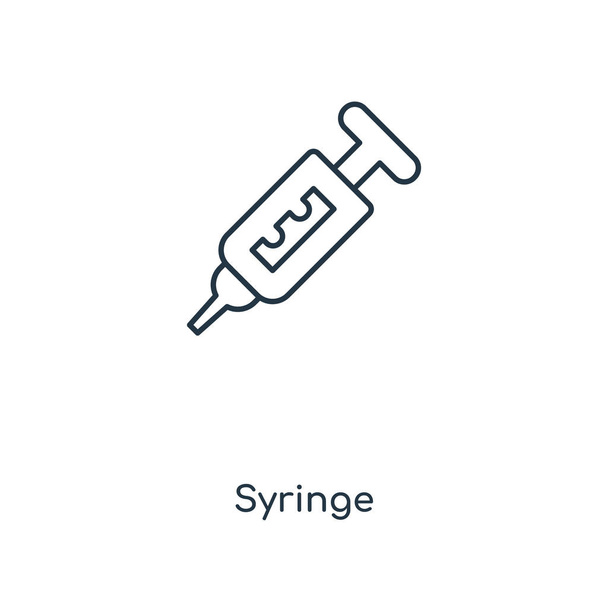 syringe icon in trendy design style. syringe icon isolated on white background. syringe vector icon simple and modern flat symbol for web site, mobile, logo, app, UI. syringe icon vector illustration, EPS10. - Vector, Image