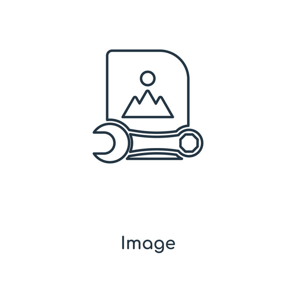 ícone de imagem no estilo de design moderno. ícone de imagem isolado no fundo branco. ícone de vetor de imagem simples e moderno símbolo plano para web site, celular, logotipo, aplicativo, UI. imagem ícone vetor ilustração, EPS10
. - Vetor, Imagem