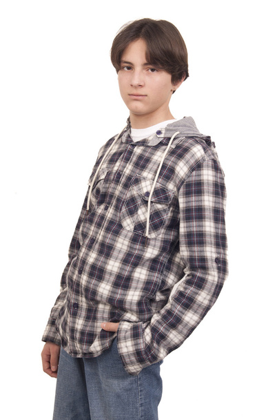 Handsome teenager with hand in pocket - Zdjęcie, obraz