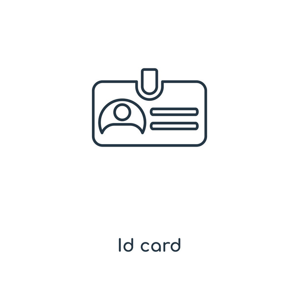 トレンディなデザイン スタイルの id カードのアイコン。id カードのアイコンは、白い背景で隔離。id カードの web サイト、携帯、ロゴ、アプリ、ベクトル アイコン シンプルでモダンなフラット記号 Ui。id カードのアイコン ベクトル図、Eps10. - ベクター画像