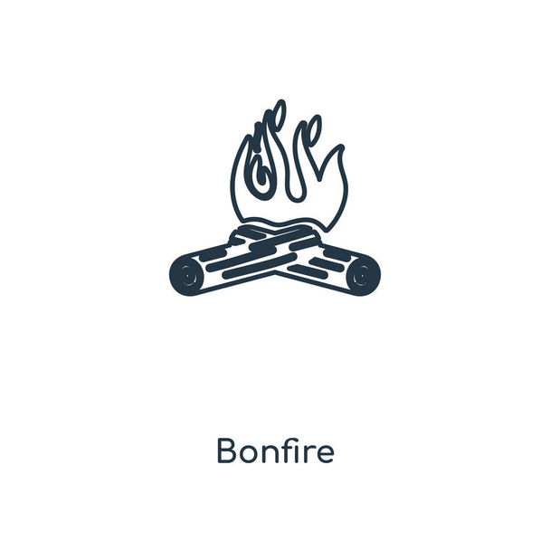 bonfire icon in trendy design style. bonfire icon isolated on white background. bonfire vector icon simple and modern flat symbol for web site, mobile, logo, app, UI. bonfire icon vector illustration, EPS10. - Vector, Image