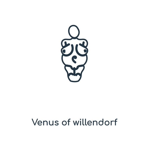 Venuše z Willendorfu ikony v módní design stylu. Venuše z Willendorfu ikony izolovaných na bílém pozadí. Venuše z Willendorfu vektorové ikony jednoduché a moderní Béčko pro webové stránky, mobilní, logo, app, Ui. - Vektor, obrázek
