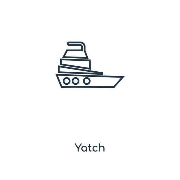 ícone yatch em estilo de design moderno. ícone yatch isolado no fundo branco. ícone vetor yatch simples e moderno símbolo plano para web site, celular, logotipo, aplicativo, UI. ilustração do vetor do ícone de yatch, EPS10
. - Vetor, Imagem