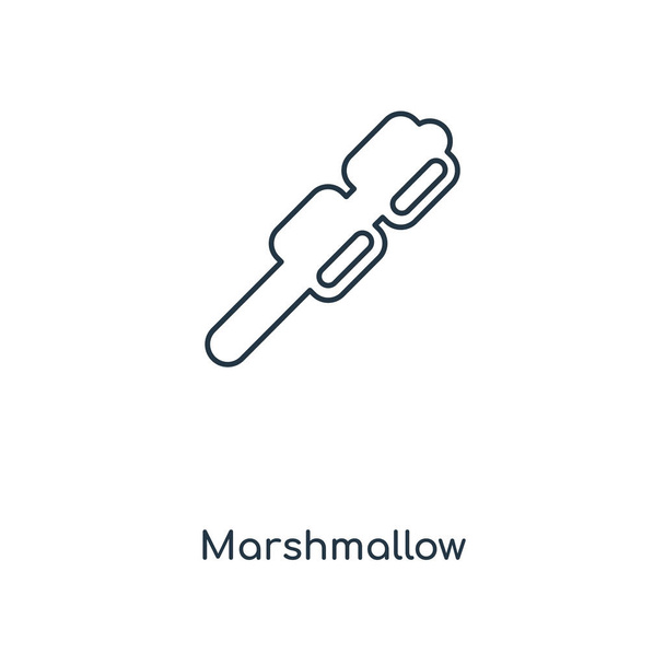 marshmallow icon in trendy design style. marshmallow icon isolated on white background. marshmallow vector icon simple and modern flat symbol for web site, mobile, logo, app, UI. marshmallow icon vector illustration, EPS10. - Vector, Image