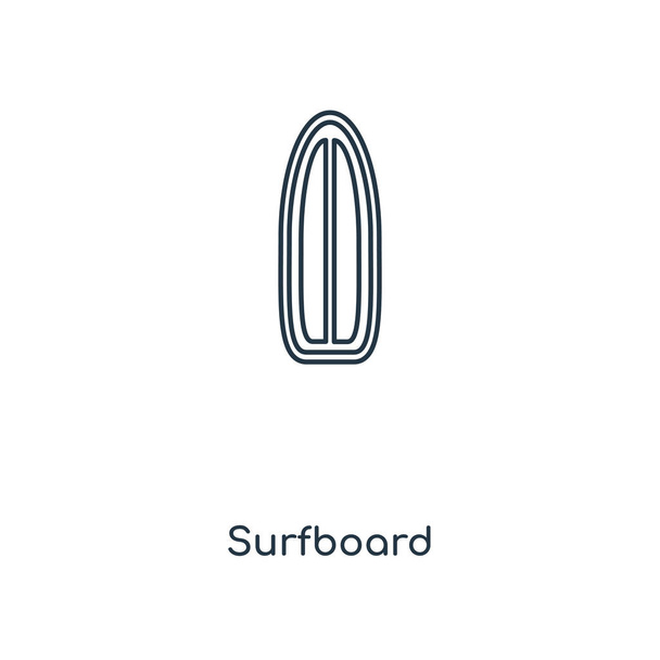 Surf ikona v módní design stylu. Surf ikona izolovaných na bílém pozadí. surfovací prkno vektorové ikony jednoduché a moderní Béčko pro webové stránky, mobilní, logo, app, Ui. Surf ikona vektorové ilustrace, Eps10. - Vektor, obrázek