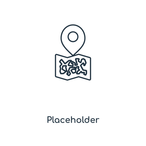 ícone de espaço reservado no estilo de design moderno. ícone placeholder isolado no fundo branco. ícone vetorial placeholder simples e moderno símbolo plano para web site, celular, logotipo, aplicativo, UI. figura do vetor do ícone do placeholder, EPS10
. - Vetor, Imagem