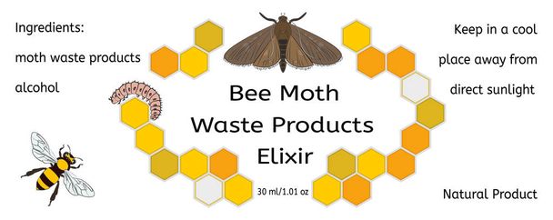 Včela, zavíječ, waxworm, bee hřeben - Vektor, obrázek