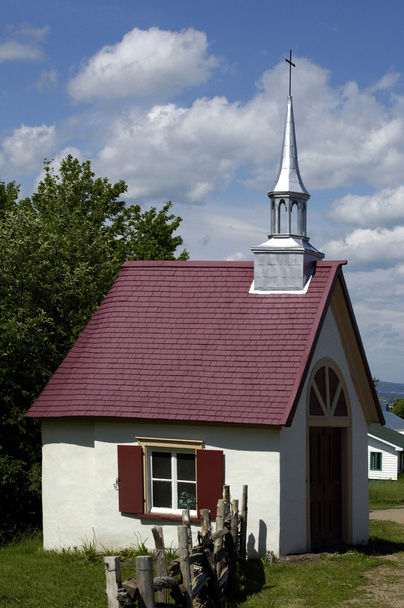 Quebec, a little chapel in Orleans Island - Fotoğraf, Görsel