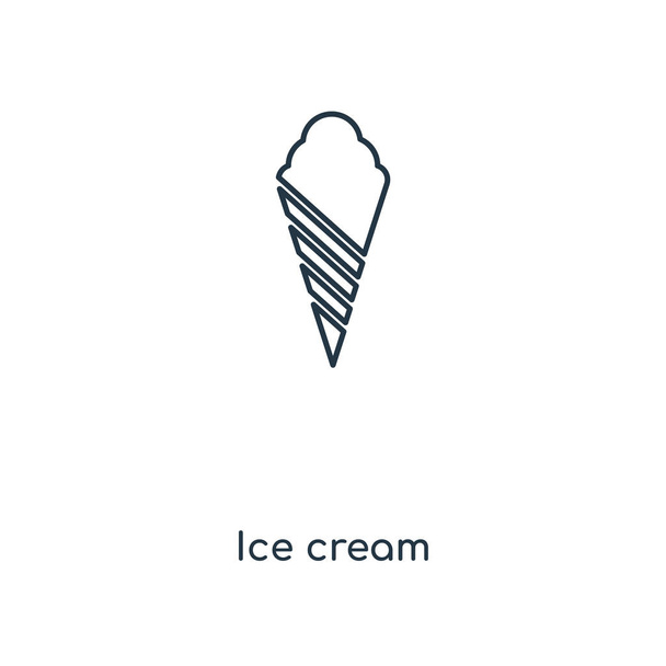ice cream icon in trendy design style. ice cream icon isolated on white background. ice cream vector icon simple and modern flat symbol for web site, mobile, logo, app, UI. ice cream icon vector illustration, EPS10. - Вектор, зображення