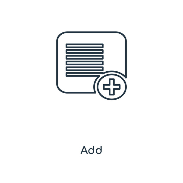 adicionar ícone no estilo de design moderno. adicionar ícone isolado no fundo branco. adicionar ícone vetorial simples e moderno símbolo plano para web site, móvel, logotipo, aplicativo, UI. adicionar ícone ilustração vetorial, EPS10
. - Vetor, Imagem