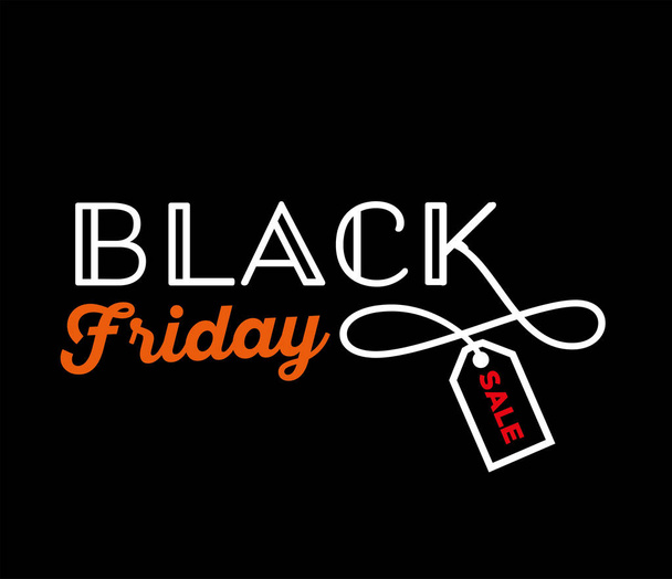 Černý pátek logo typografické logo nápis-výprodej design  - Fotografie, Obrázek