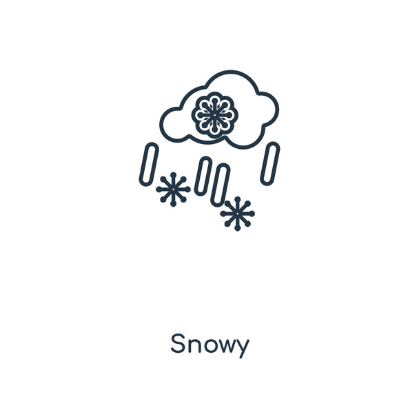 snowy icon in trendy design style. snowy icon isolated on white background. snowy vector icon simple and modern flat symbol for web site, mobile, logo, app, UI. snowy icon vector illustration, EPS10. - Vector, Image