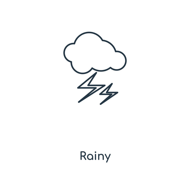rainy icon in trendy design style. rainy icon isolated on white background. rainy vector icon simple and modern flat symbol for web site, mobile, logo, app, UI. rainy icon vector illustration, EPS10. - Vector, Image