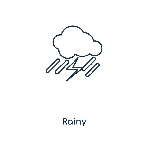 βροχερή εικονίδιο στην μοντέρνα στυλ σχεδιασμού. βροχερή εικονίδιο που απομονώνονται σε λευκό φόντο. βροχερή διάνυσμα εικονίδιο απλή και μοντέρνα επίπεδη σύμβολο για την ιστοσελίδα, λογότυπο, mobile app, Ui. βροχερή εικονίδιο διανυσματικά εικονογράφηση, Eps10. - Διάνυσμα, εικόνα