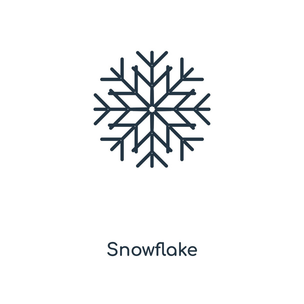 snowflake icon in trendy design style. snowflake icon isolated on white background. snowflake vector icon simple and modern flat symbol for web site, mobile, logo, app, UI. snowflake icon vector illustration, EPS10. - Vector, Image
