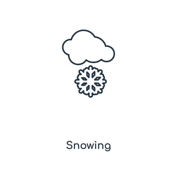 トレンディなデザイン スタイルのアイコンを雪が。白い背景で隔離のアイコンを雪が。雪ベクトル アイコン シンプルでモダンなフラット記号の web サイト、携帯、ロゴ、アプリケーション、Ui。雪が降ってたアイコン ベクトル図、Eps10. - ベクター画像