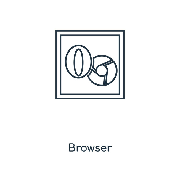 значок браузера в модному стилі дизайну. значок браузера ізольовано на білому тлі. векторний значок браузера простий і сучасний плоский символ для веб-сайту, мобільного, логотипу, програми, інтернету. значок браузера Векторні ілюстрації, EPS10
. - Вектор, зображення