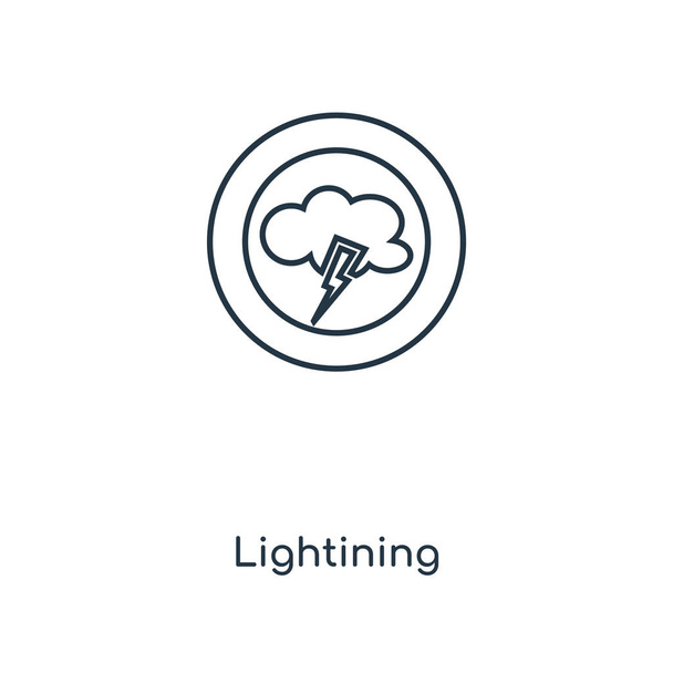lightining icon in trendy design style. lightining icon isolated on white background. lightining vector icon simple and modern flat symbol for web site, mobile, logo, app, UI. lightining icon vector illustration, EPS10. - Vector, Image