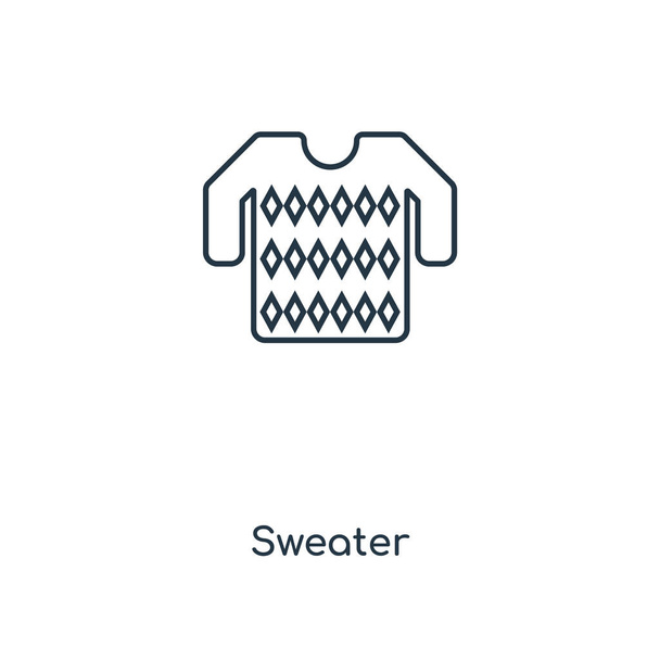 sweater icon in trendy design style. sweater icon isolated on white background. sweater vector icon simple and modern flat symbol for web site, mobile, logo, app, UI. sweater icon vector illustration, EPS10. - Vektor, Bild