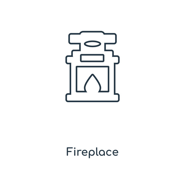 トレンディなデザイン スタイルの暖炉のアイコン。暖炉のアイコンは、白い背景で隔離。暖炉の web サイト、携帯、ロゴ、アプリ、ベクトル アイコン シンプルでモダンなフラット記号 Ui。暖炉のアイコン ベクトル図、Eps10. - ベクター画像