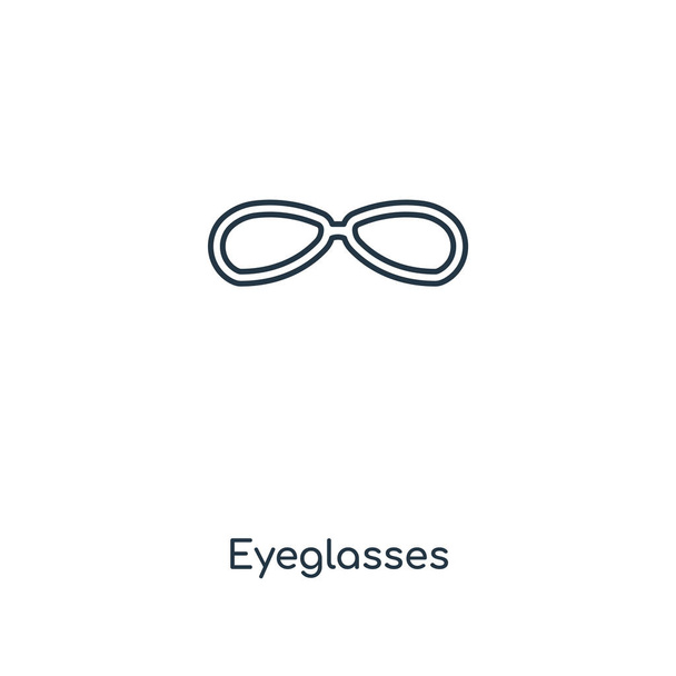 eyeglasses icon in trendy design style. eyeglasses icon isolated on white background. eyeglasses vector icon simple and modern flat symbol for web site, mobile, logo, app, UI. eyeglasses icon vector illustration, EPS10. - Vector, Image