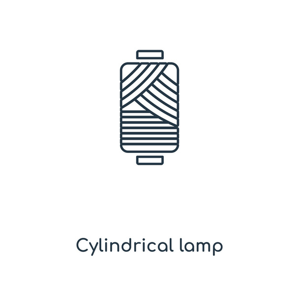 cylindrical lamp icon in trendy design style. cylindrical lamp icon isolated on white background. cylindrical lamp vector icon simple and modern flat symbol for web site, mobile, logo, app, UI. cylindrical lamp icon vector illustration, EPS10. - Vector, Image