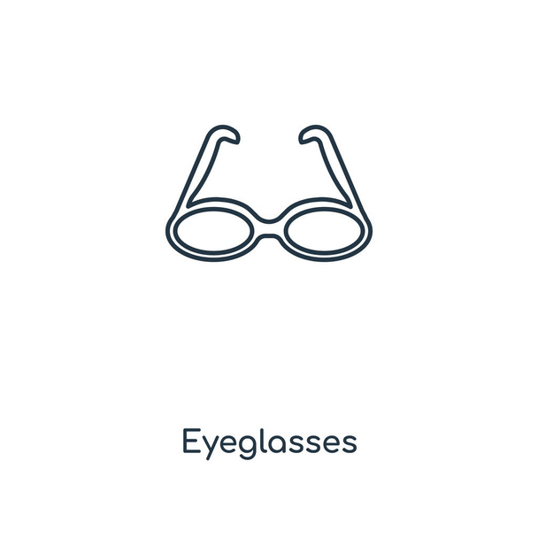 eyeglasses icon in trendy design style. eyeglasses icon isolated on white background. eyeglasses vector icon simple and modern flat symbol for web site, mobile, logo, app, UI. eyeglasses icon vector illustration, EPS10. - Vector, Image