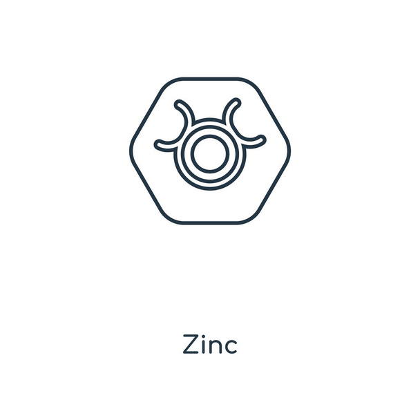 icône de zinc dans le style design à la mode. icône de zinc isolé sur fond blanc. icône vectorielle de zinc symbole plat simple et moderne pour le site Web, mobile, logo, application, interface utilisateur. illustration vectorielle d'icône de zinc, EPS10
. - Vecteur, image