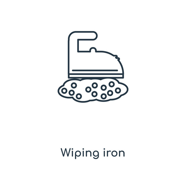 トレンディなデザイン スタイルで鉄アイコンを拭きます。白い背景に分離された鉄アイコンを拭きます。鉄の web サイト、携帯、ロゴ、アプリ、ベクトル アイコン シンプルでモダンなフラット記号を拭く Ui。鉄のアイコン ベクトル図では、Eps10 を拭く. - ベクター画像