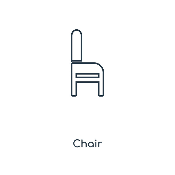 икона стула в модном стиле дизайна. кресло значок изолирован на белом фоне. кресло вектор иконка простой и современный плоский символ для веб-сайта, мобильного телефона, логотипа, приложения, пользовательского интерфейса. векторная иллюстрация кресла, EPS10
. - Вектор,изображение