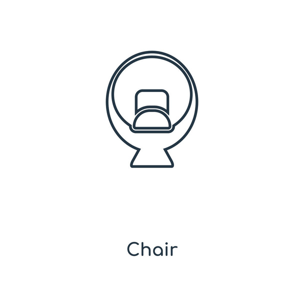 トレンディなデザイン スタイルの椅子のアイコン。椅子のアイコンは、白い背景で隔離。椅子の web サイト、携帯、ロゴ、アプリ、ベクトル アイコン シンプルでモダンなフラット記号 Ui。椅子のアイコン ベクトル図、Eps10. - ベクター画像