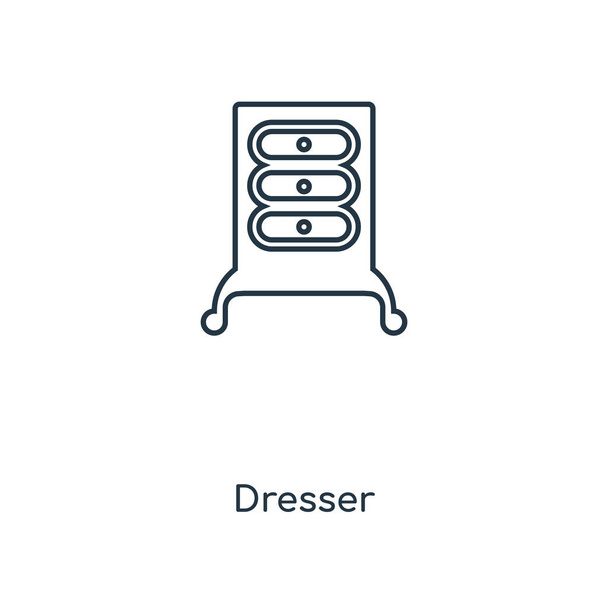 dresser icon in trendy design style. dresser icon isolated on white background. dresser vector icon simple and modern flat symbol for web site, mobile, logo, app, UI. dresser icon vector illustration, EPS10. - Vector, Image