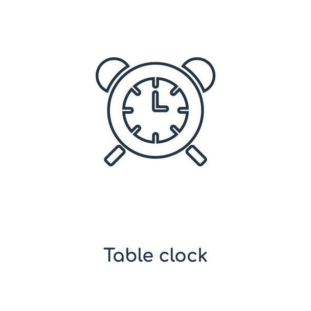 table clock icon in trendy design style. table clock icon isolated on white background. table clock vector icon simple and modern flat symbol for web site, mobile, logo, app, UI. table clock icon vector illustration, EPS10. - Vector, Image