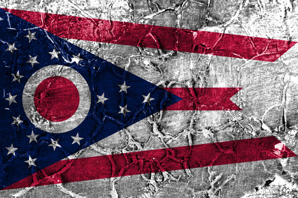 Ohio state grunge vlajka, Spojené státy americké - Fotografie, Obrázek