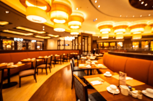 Flou abstrait et petit déjeuner buffet déconcentré dans le restaurant de l'hôtel et café café intérieur pour l'arrière-plan
 - Photo, image