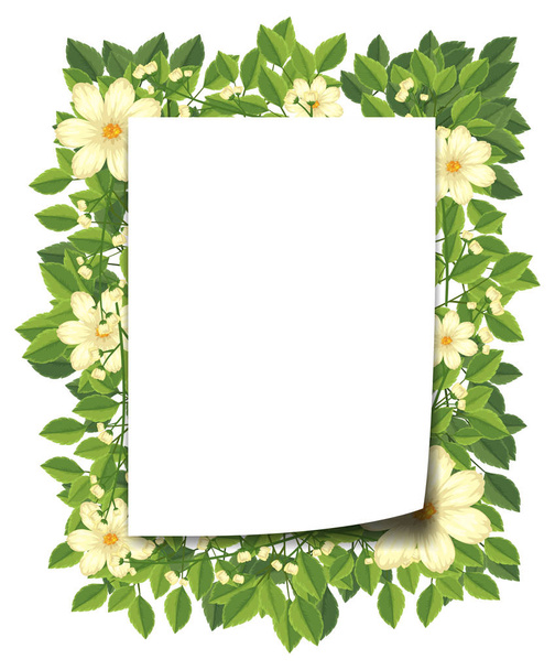 Beautiful flower frame template illustration - Vektori, kuva