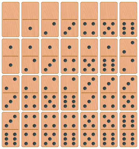 Set of domino on white background illustration - Vector, Image