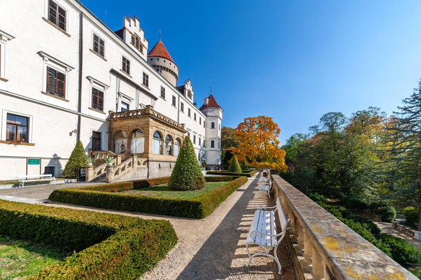 renaissance castle Konopiste with park near town Benesov (national cultural landmark), Central Bohemia region, Czech republic - Fotó, kép
