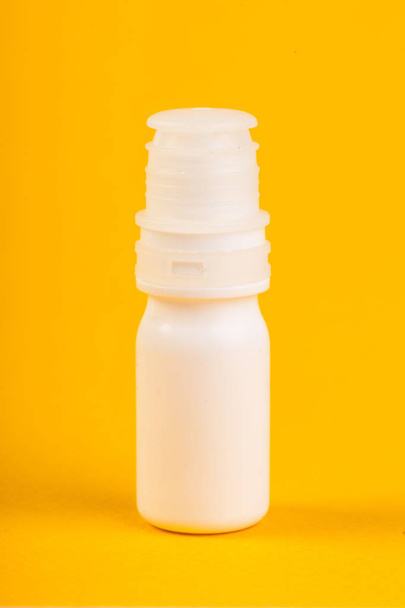 medical bottle close up on colorful background  - Photo, Image