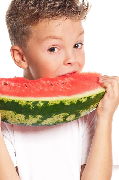 Boy with watermelon - Foto, imagen