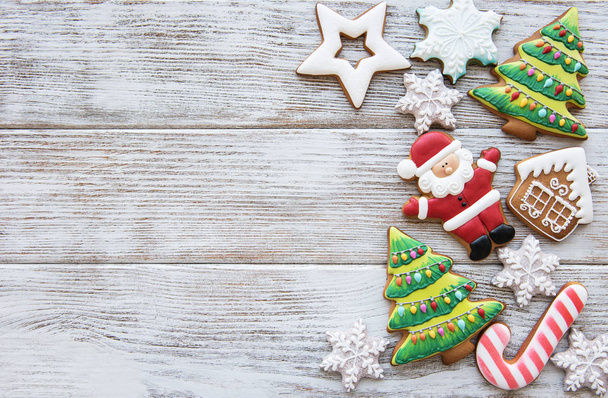 Christmas homemade gingerbread cookies  - Φωτογραφία, εικόνα
