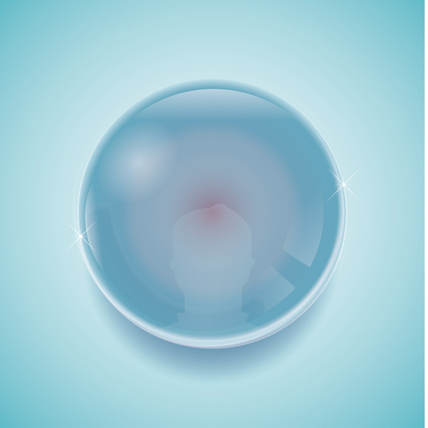 Bola de cristal - Mirando la bola - Vector, Imagen