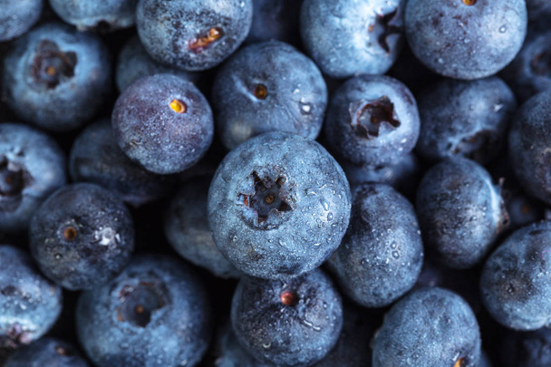 Close view of fresh ripe blueberries - Foto, afbeelding
