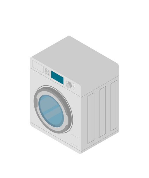 washing machine isolated on white backgroun - Vector, Imagen