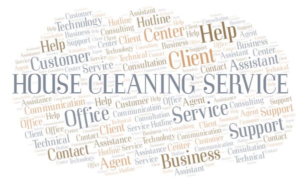 House Cleaning Service word cloud. Wordcloud made with text only. - Photo, Image