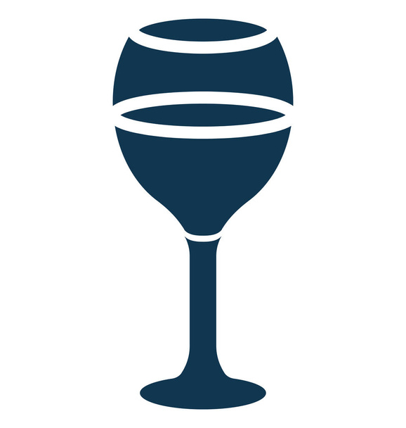 Wine Glass Isolated Vector icon which can be easily modified or edit - Vector, Image