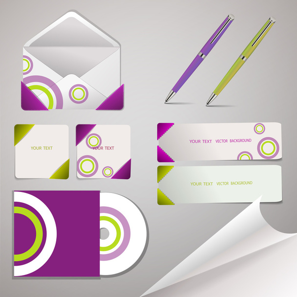 Sheets of paper, envelopes, pen and lorgnette. Vector illustration - Vektor, kép