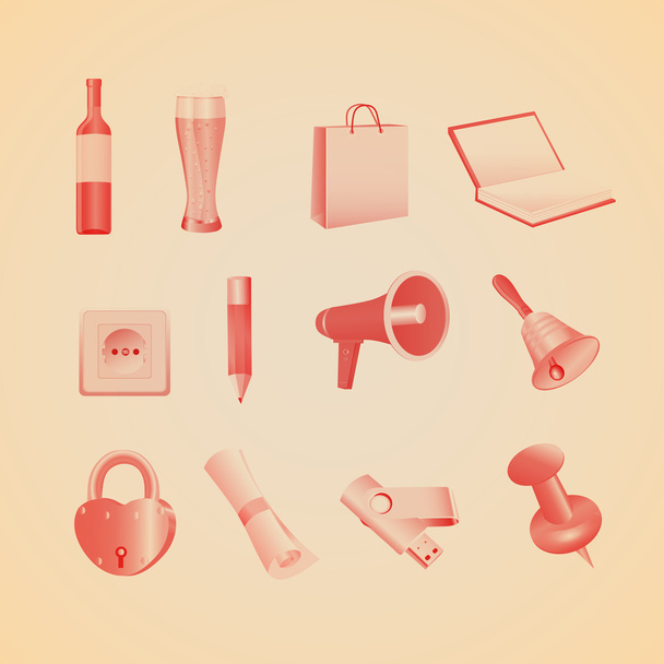 Household items. Vector illustration - Vector, Image